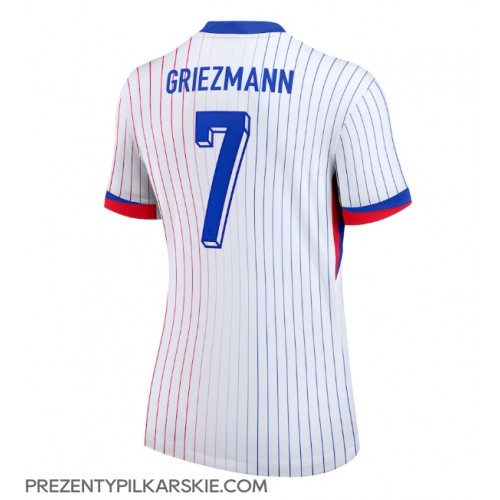 Stroje piłkarskie Francja Antoine Griezmann #7 Koszulka Wyjazdowej dla damskie ME 2024 Krótki Rękaw